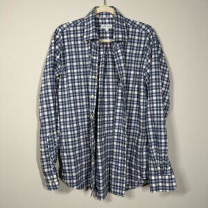 Peter Millar Blue and White Checkered Shirt